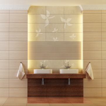 꽃문 활용 벽지