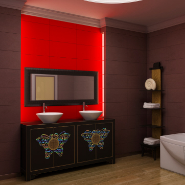 나비단추 활용 수납장