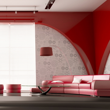 연꽃문 활용 벽지