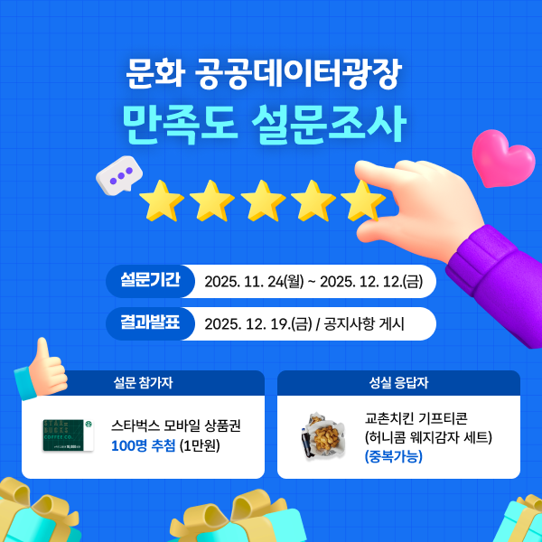 문화공공데이터광장 2025년 설문조사