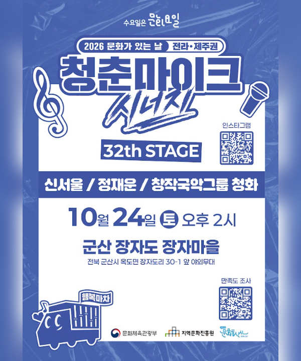 2026 문화가 있는 날 <청춘마이크 시너지> 전라제주권 포스터
