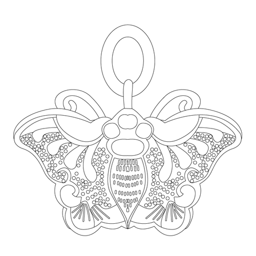 은파란접형향갑노리개(3792)