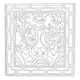 화계문방형베갯모수판(17195)
