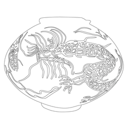 분청철화 운용문 항아리(58055)