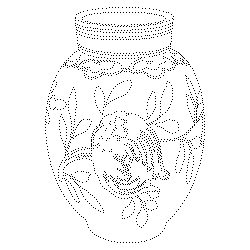 청화백자꽃문항아리(100263)
