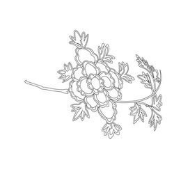백자청화모란박쥐문병(16941)