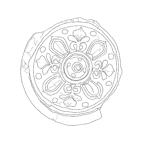 연꽃·인동무늬수막새(113609)