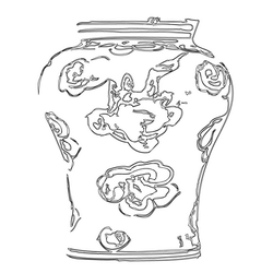 청화백자운봉문항아리(17979)