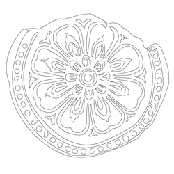 연꽃무늬 수막새(58015)