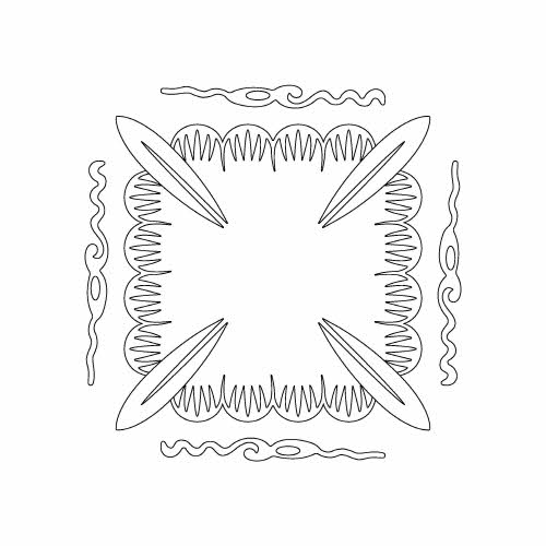 백자청화산수문사각병(110565)