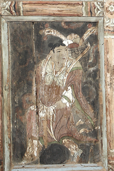 칠장사 원통전 빗반자 벽화(천동앙람도)(72652)