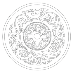 연꽃덩굴무늬청동거울(24465)
