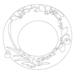 청화백자풀꽃문연적(61552)