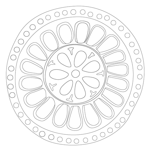 연꽃문 수막새(61429)