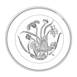 백자청화 연꽃문 그릇(113865)