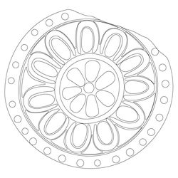 연꽃문 수막새(57857)