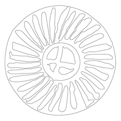 백자사선문떡살(18642)