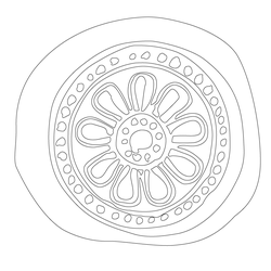 연꽃무늬 수막새(58014)