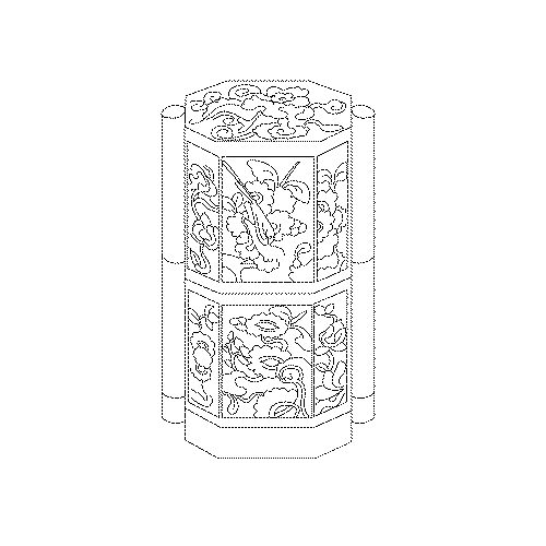 팔각 금속 함(113788)