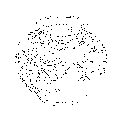 청화백자모란무늬항아리(113551)