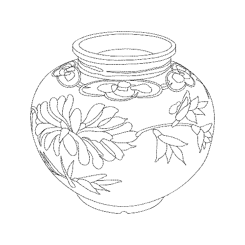 청화백자모란무늬항아리(113551)