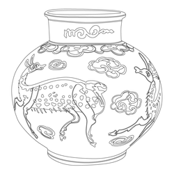 백자청화 항아리(58109)
