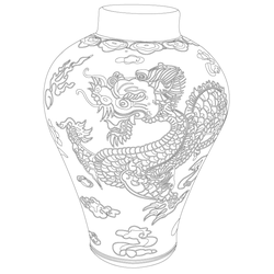 청화백자 구름·용문 매병(57712)