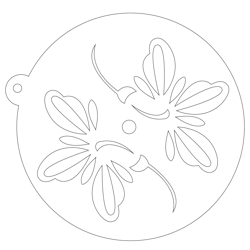 백자청화초화문원형연적(116330)
