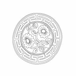 원형베갯모본(110957)