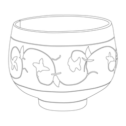 백자상감 덩굴문 발(57714)