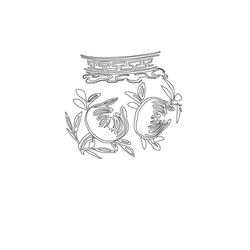 백자청화석류문호(16152)