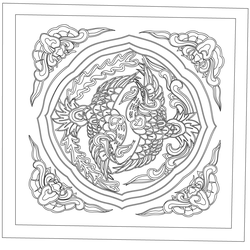 경복궁 강녕전 천장 반자청판(60805)