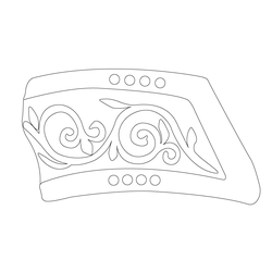 덩굴무늬 암막새(57817)