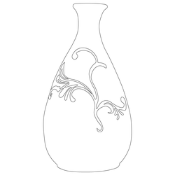 철화청자 덩굴문 병(57646)