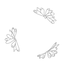 백자청화삼엽문환형연적(18365)