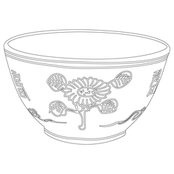청화백자국화문발(53487)