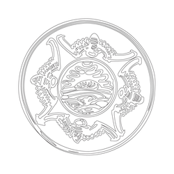 백자청화 박쥐문 접시(58119)