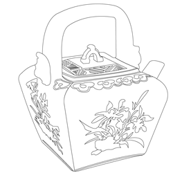 백자청화 사군자문 주자(58078)