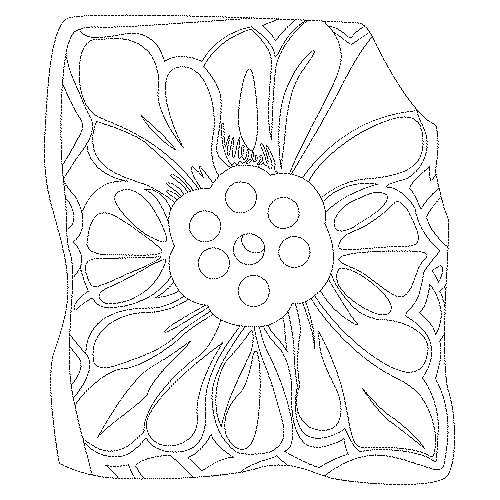 연꽃무늬서까래기와(113953)