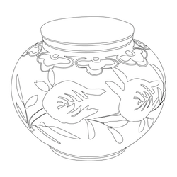 청화백자항아리(22805)