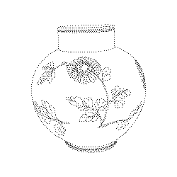 백자국화무늬호(113933)