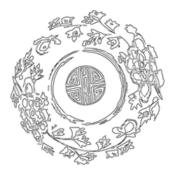 청화백자모란문합(17981)