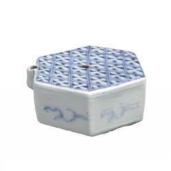 청화백자육각연적(7624)