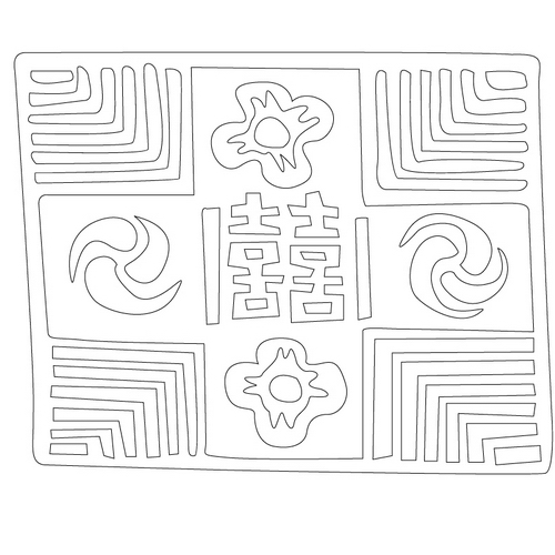 꽃문,쌍희문,태극문(11650)