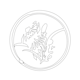 백자청화 풀꽃문 접시(115945)