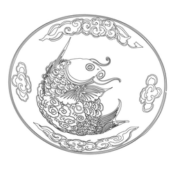 청화백자용문푼주(18791)