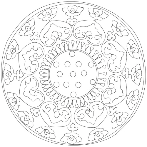 연꽃문 인동문, 구슬이음문, 빗금문(28937)