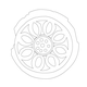 연화문수막새 문양틀(막새면을 찍는 도구)(23208)