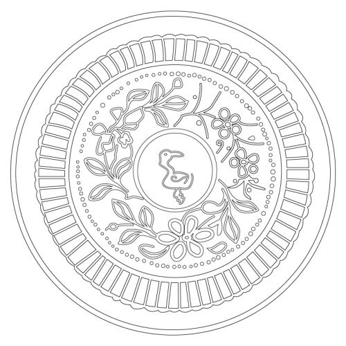 은제압출매화모단조문접시(23457)
