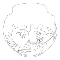 청화백자석류문항아리(61388)
